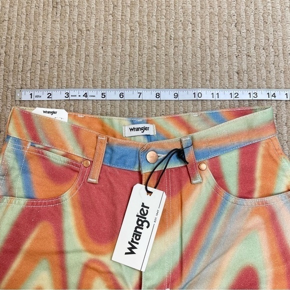 NWT Wrangler Wild West 603 High Rise Straight Rainbow Wave Jeans Sz 28X28 Women - Picture 13 of 15
